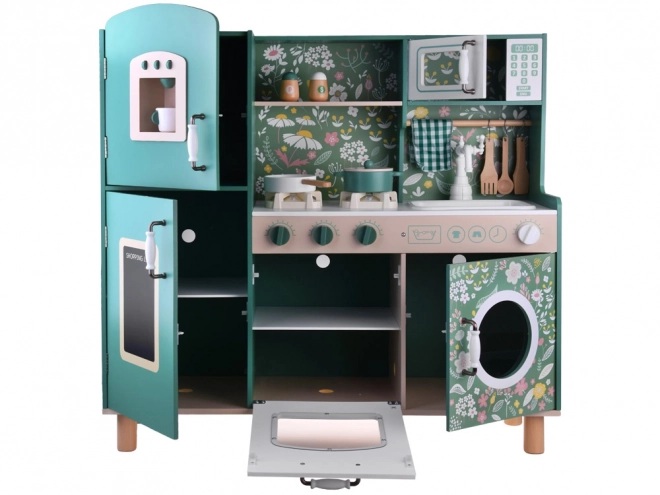 Grande frigorifero vintage da cucina in legno accessori per lavatrice ZA4833