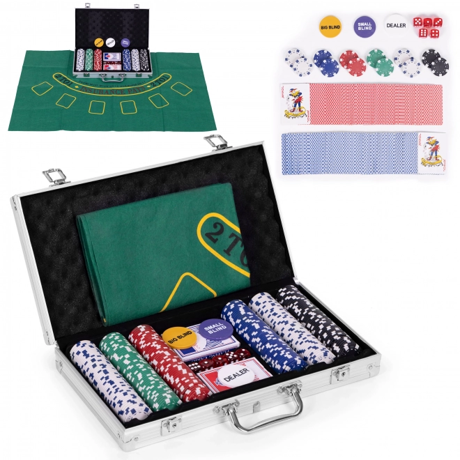 Set di Poker e Blackjack con Valigetta Portatile