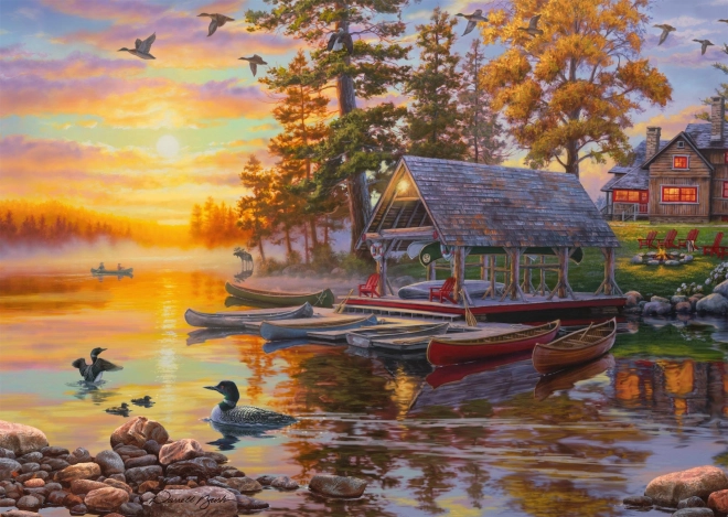 Puzzle Loděnice con Canoe 1000 Pezzi