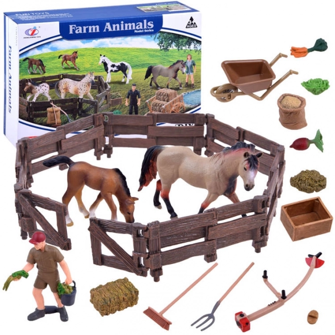 Set di figurine animali Cavalli fattoria – A