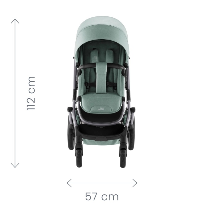 Set passeggino Smile 5Z con navicella e seggiolino Baby-Safe Pro Style, verde giada