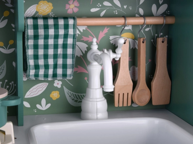 Grande frigorifero vintage da cucina in legno accessori per lavatrice ZA4833