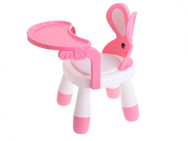 Seggiolone tavolo per pasti e giochi rosa
