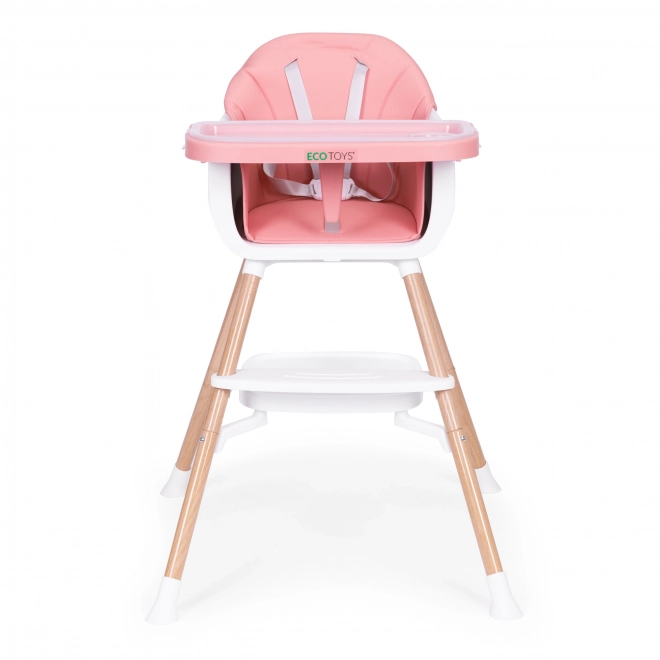 Seggiolone per bambini 2-in-1 rosa ECOTOYS
