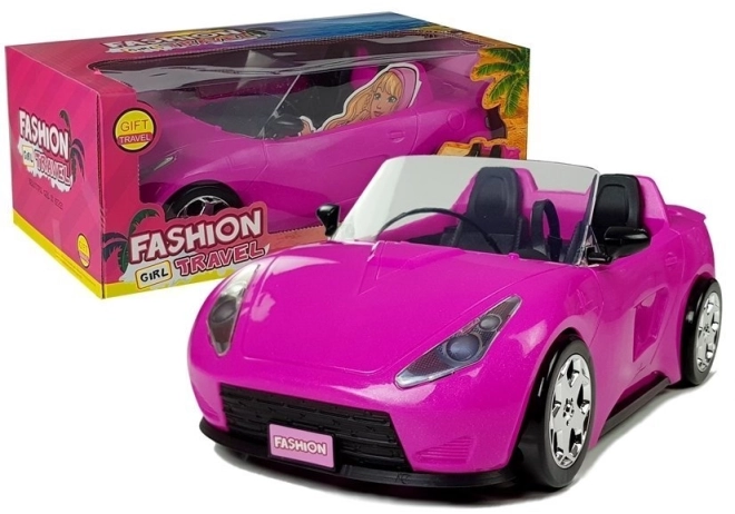 Auto cabrio rosa per bambole