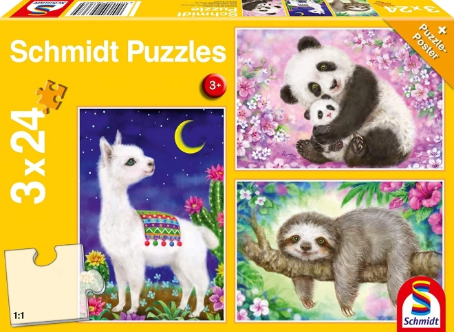 Puzzle Animali 3x24 Pezzi