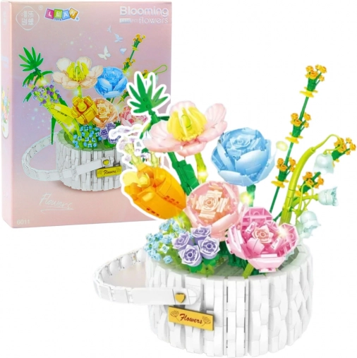 Set di costruzione Cestino di fiori con LED