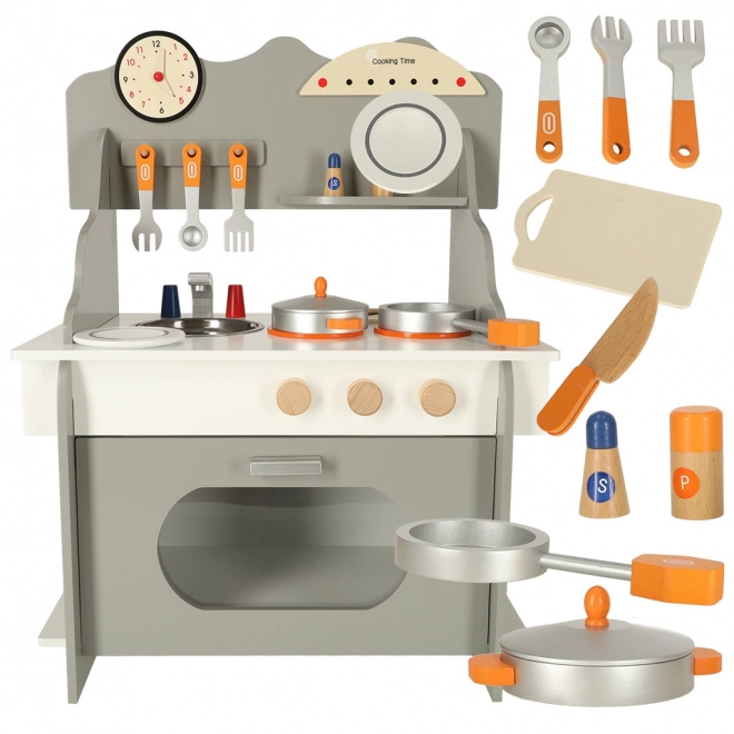 Cucina in Legno per Bambini con Angolo e Accessori