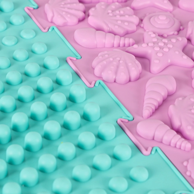 Tappetini puzzle sensoriali in schiuma Montessori per il massaggio dei piedi