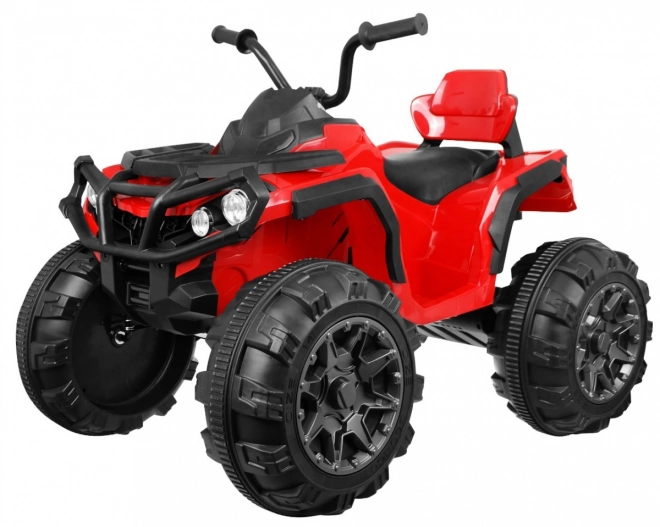 Quad elettrico per bambini rosso + ruote EVA + radio MP3 + LED + partenza lenta