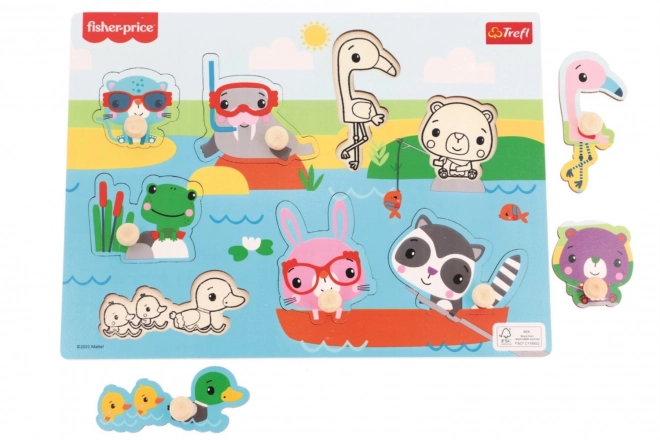 Puzzle in legno animali dell'acqua FISHER PRICE