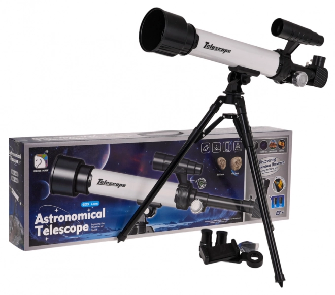 Telescopio astronomico giocattolo con treppiede