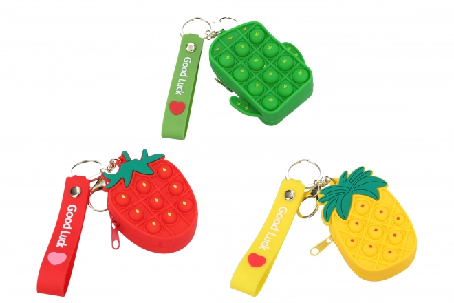 Borsa Pop It con Portachiavi - Frutta