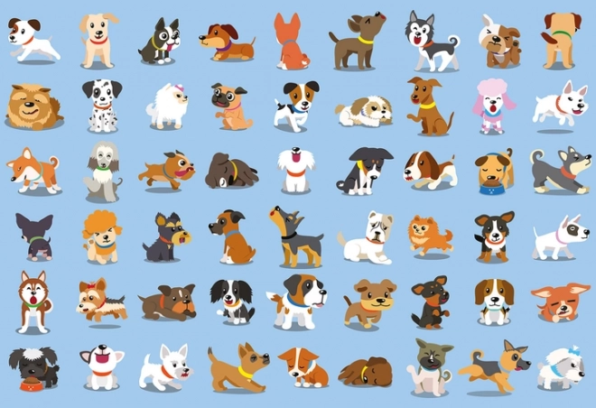 Puzzle con adesivi Cagnolini 250 pezzi