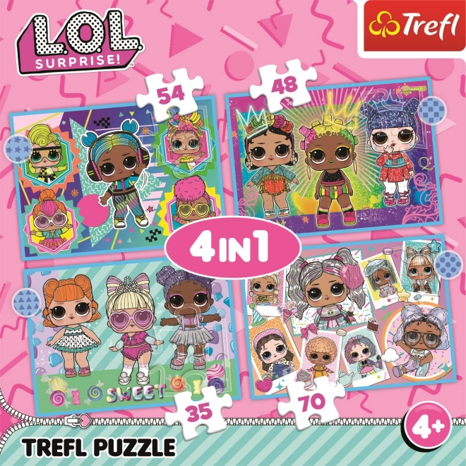 Puzzle LOL Surprise di TREFL: Incontra le Bambole 4 in 1