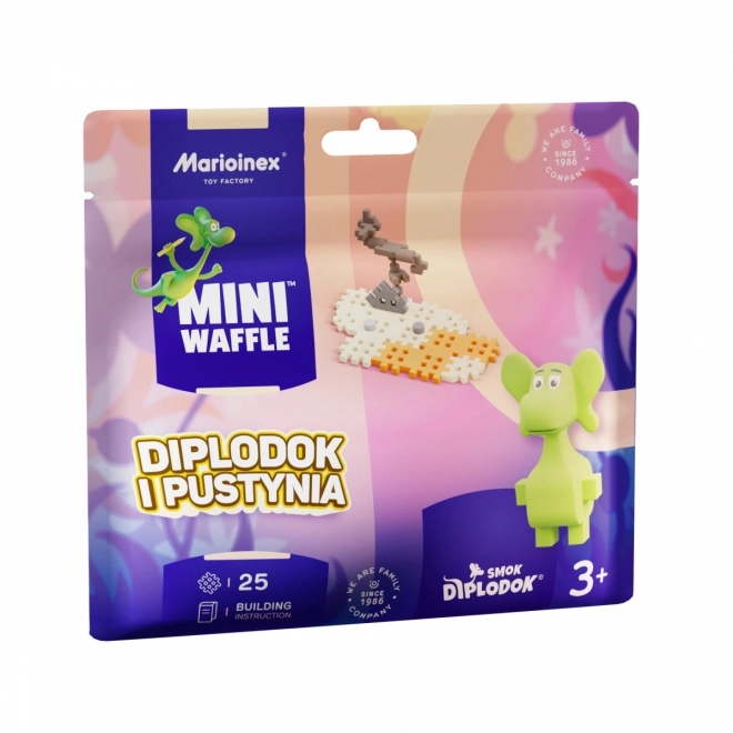 Klocki Mini Waffle - Diplodocus nel deserto