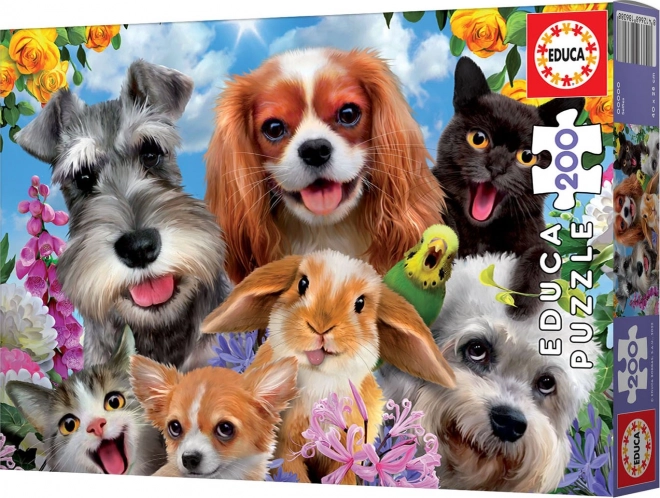 Puzzle Selfie Sfilata Animali Domestici 200 Pezzi