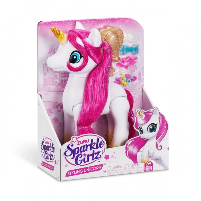 Figurina unicorno sfavillante Sparkle Girlz