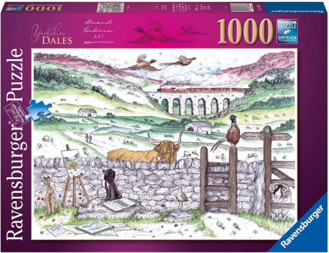 Puzzle Ravensburger Vita nel Yorkshire 1000 pezzi