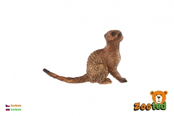 Suricata in plastica 6cm marrone chiaro in sacchetto