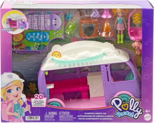 Polly Pocket Van per Glamping con Bambola
