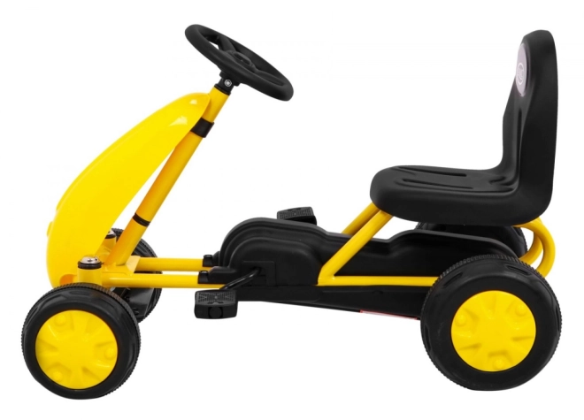 Primo Gokart a pedali per bambini bianco – Giallo