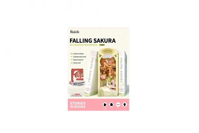 Fermalibri Puzzle 3D Falling Sakura in Legno