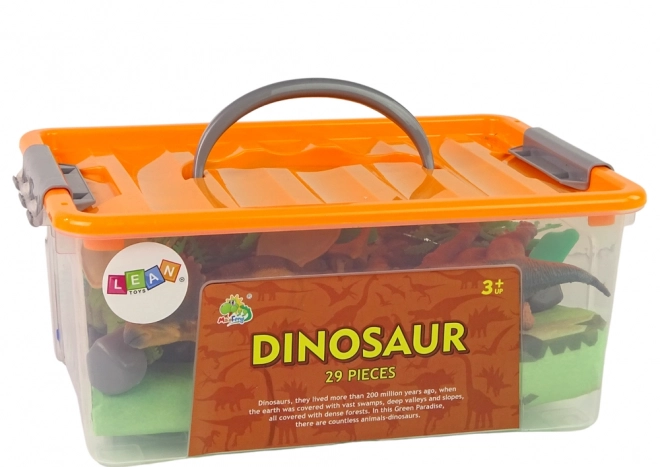 Grande set di figure e accessori di dinosauri