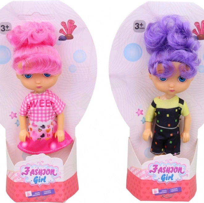 Bambola per bambine 16 cm, 4 colori, 12 pezzi
