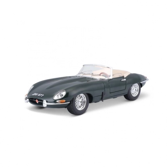 Jaguar E Cabriolet 1961 verde Bburago in scala 1:18