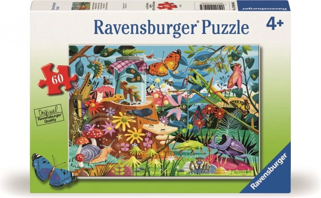 Puzzle avventura nel giardino con insetti 60 pezzi