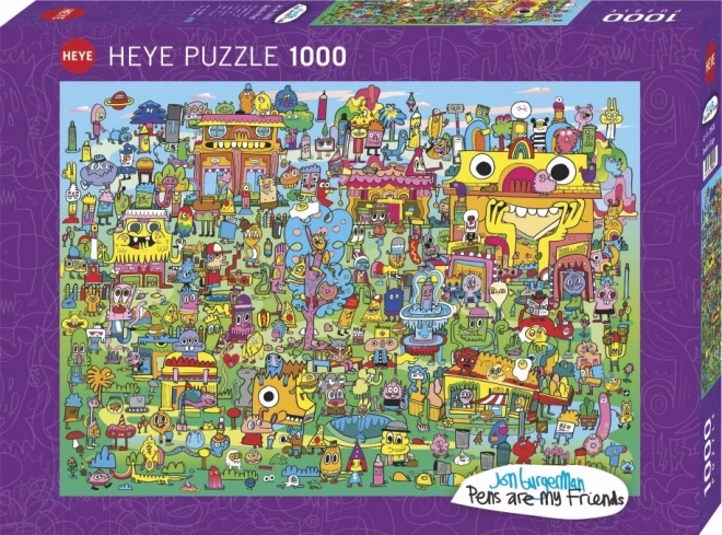 Puzzle Doodle Village 1000 pezzi