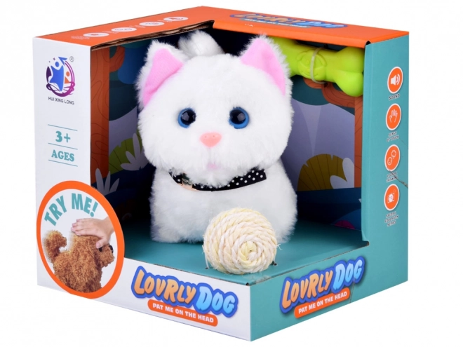 Gatto interattivo peluche bianco