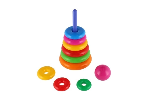 Piramide ad anelli in plastica 28cm 2 varianti