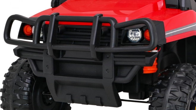 Pick-up agricolo per bambini rosso + telecomando + vagone bagagli + pala + EVA + MP3 LED