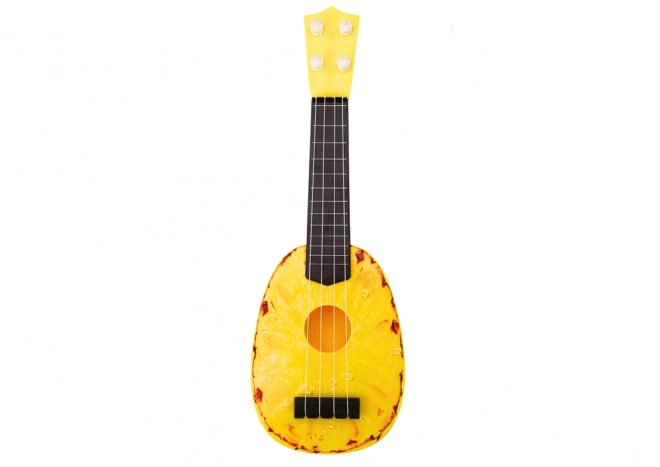 Ukulele per bambini giallo con motivo ananas