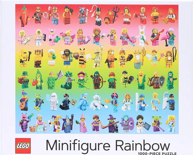 Puzzle LEGO arco iris di minifigure 1000 pezzi