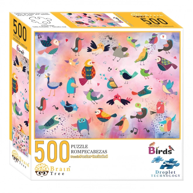 Puzzle Brain Tree Uccelli Fiabeschi 500 Pezzi