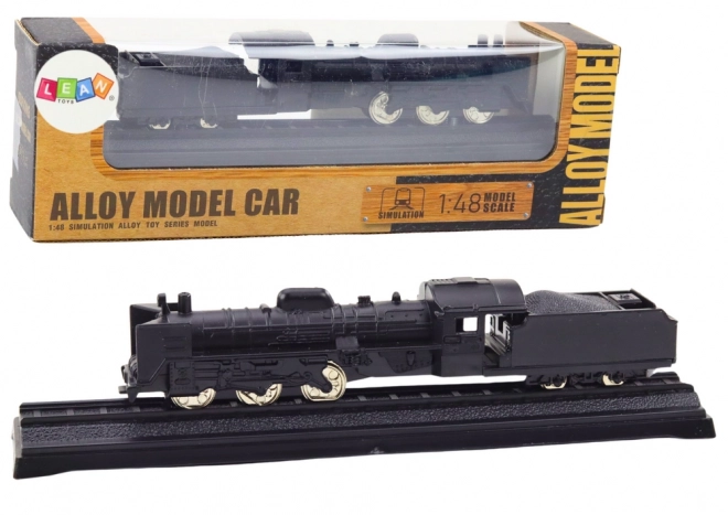 Modello collezionabile treno locomotiva 1:48 nero