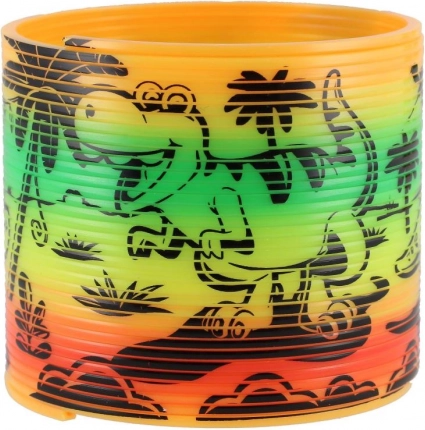 Spirale di plastica con motivo dinosauri 7,5cm
