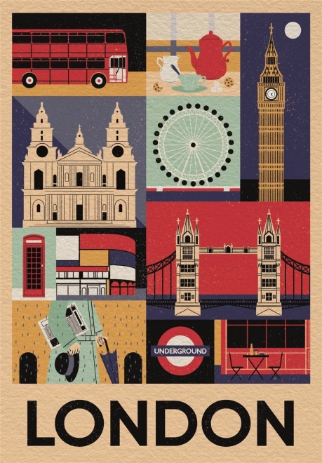 Puzzle Stile nella città Londra 1000 pezzi