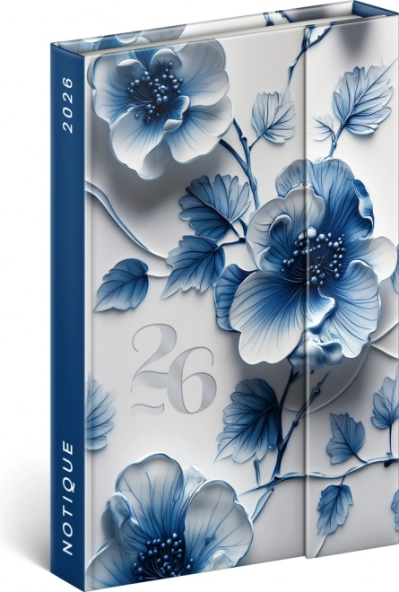Agenda settimanale magnetica Notique Fiori di porcellana 2026