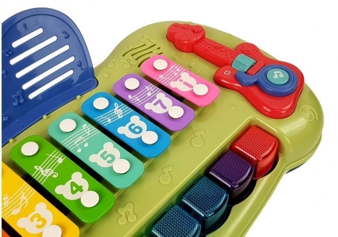 Pianola con xilofono per neonati con tasti luminosi