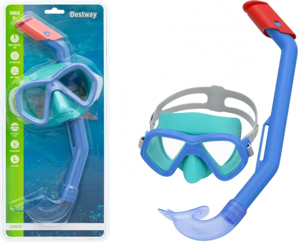 Set da snorkeling per bambini con maschera e boccaglio BESTWAY – Blu