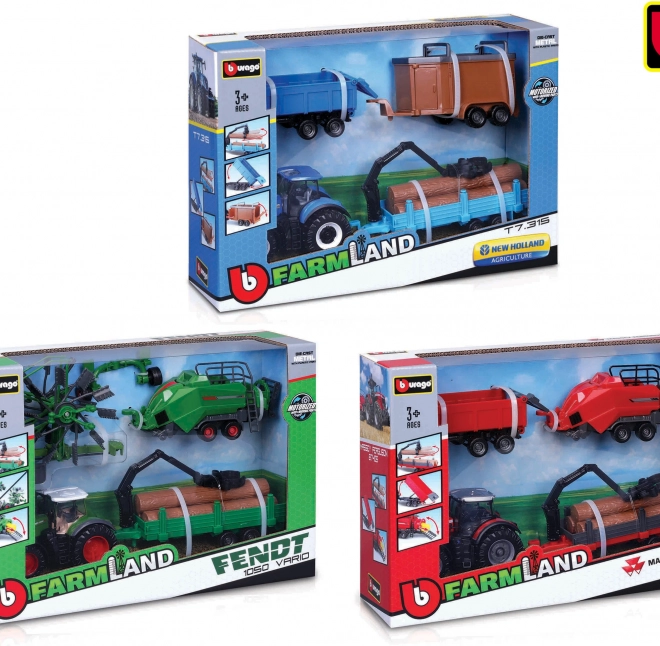 Set regalo trattore fattoria 10cm di Bburago