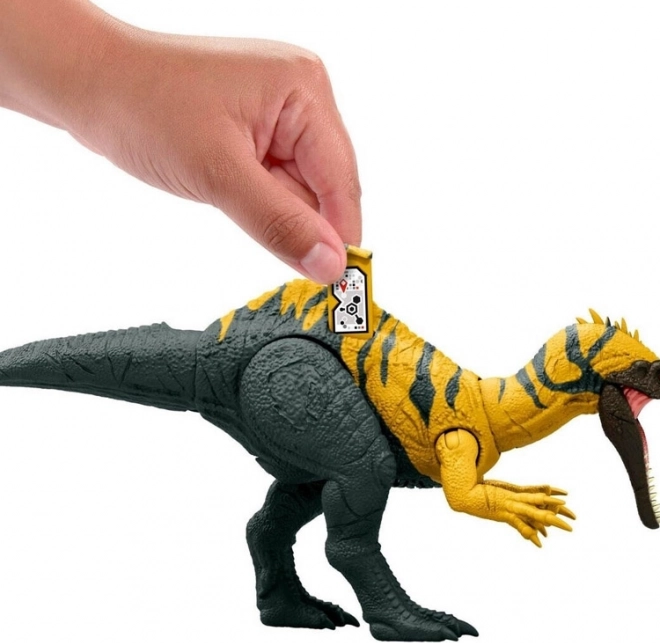 Statua dinosauro Ceratosuchops Jurassic World con ruggito selvaggio e parti mobili