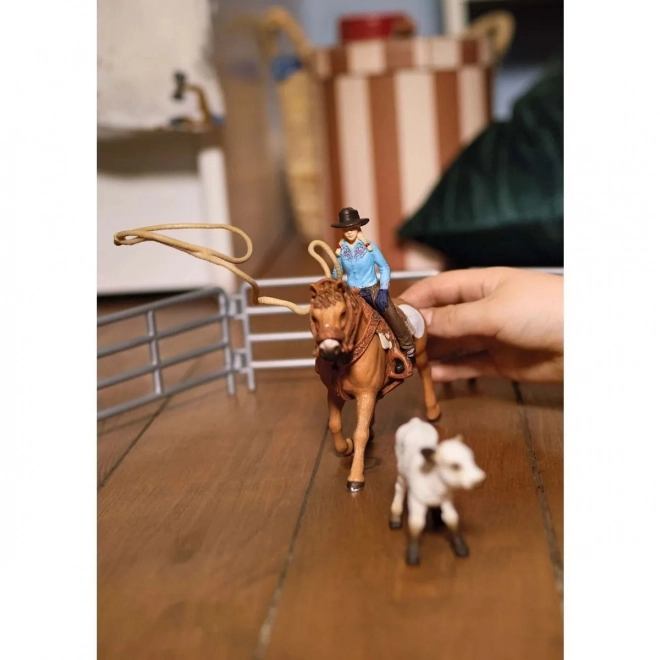 Set figure Cowboy e Cattura con Lazo Farm World