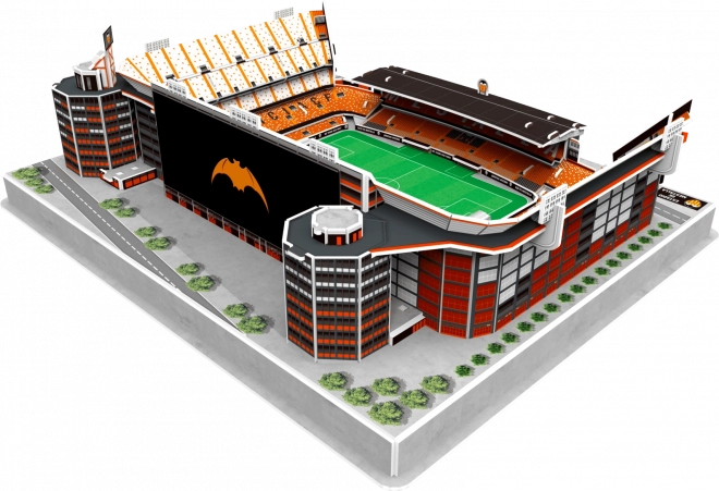 Puzzle 3D Stadio Mestalla FC Valencia Luminoso