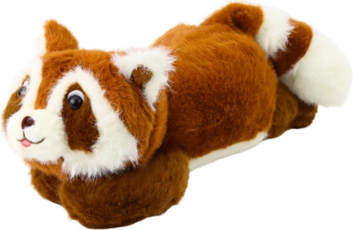 Procione marrone sdraiato in peluche 30 cm