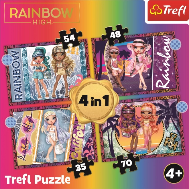 Puzzle 4-in-1 Bambole alla Moda Rainbow High